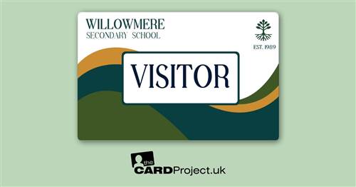 Secondary School Green Wave Visitor Card